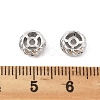 Brass Micro Pave Clear Cubic Zirconia Spacer Beads LS-KK-K371-31P-3