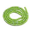 Electroplate Opaque Solid Color Glass Beads Strands EGLA-A044-P1mm-L30-3