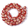 Handmade Millefiori Lampwork Beads Strands X-LAMP-R143-01F-2