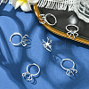 6Pcs Adjustable Brass Finger Rings Components KK-BBC0021-26-5
