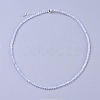 Natural Blue Lace Agate Beaded Necklaces NJEW-K114-B-A08-1