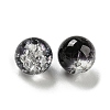 Transparent Spray Painting Crackle Glass Beads GLAA-L046-01B-19-2