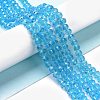 Electroplate Glass Beads Strands EGLA-A034-T6mm-L03-4