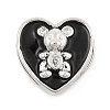 Brass Micro Pave Cubic Zirconia Slide Charms ZIRC-I068-24P-01-1