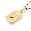 304 Stainless Steel Pendant Necklaces NJEW-T018-35G-5