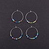 Brass Wine Glass Charm Rings Hoop Earrings KK-PH0028-01S-4