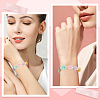 100Pcs 10 Colors Heart Food Grade Silicone Beads SIL-PA0001-09B-4