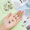 18Pcs 3 Colors 304 Stainless Steel Pendant Rhinestone Settings Ion Plating(IP) STAS-DC0014-65-3