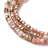 Gradient Color Electroplate Glass Bead Strands GLAA-E042-05-B06-4