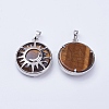 Natural Tiger Eye Pendants G-K234-B05-2