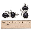 Synthetic Blue Goldstone Kitten Pendants X-G-P352-B03-3