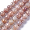 Electroplate Natural Sunstone Beads Strands G-F627-03-D01-1