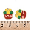Christmas 304 Stainless Steel Enamel Pendants STAS-Z093-08O-G-3