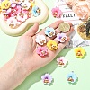 30Pcs 6 Colors Opaque Resin Pendants RESI-YW0006-11-5