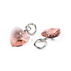 Faceted Transparent Glass Charms GLAA-T024-04J-3
