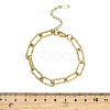 304 Stainless Steel Paperclip Chain Bracelets for Women BJEW-Q040-02G-3