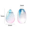 Transparent Spray Painted Glass Charms GLAA-YW0001-12-4