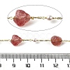 Handmade Natural Strawberry Quartz Nuggets Beaded Chains CHC-F020-04G-09-2