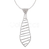 Rhinestone Cup Chain Necklaces NJEW-WH20003-004-1