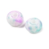 Opaque Spray Painted Glass Beads GLAA-G118-01G-2