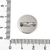 304 Stainless Steel Brooch Cabochon Settings STAS-E547-08C-P-4