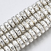 Electroplated Natural Lava Rock Beads Strands G-T114-67S-3