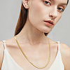 4Pcs 2 Colors 304 Stainless Steel Herringbone Chain Necklaces NJEW-BBC0001-45-5