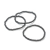 Synthetic Non-magnetic Hematite Beaded Stretch Bracelets BJEW-D446-A-22-1