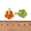 Handmade Lampwork & Brass Pendants PALLOY-JF06068-3