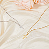 2Pcs 2 Colors 304 Stainless Steel Cross Pendant Necklace with Satellite Chains NJEW-FI0001-48-4