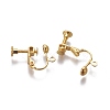 Rack Plated Brass Screw Clip-on Earring Findings KK-P169-04G-2