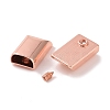 64Pcs 8 Colors Zinc Alloy Cord Ends FIND-WR0007-46-3