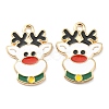Christmas Theme Alloy Enamel Pendants ENAM-E010-02KCG-2