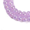 Baking Paint Electroplate Glass Beads Strands GLAA-G120-01D-3