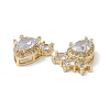 Brass Micro Pave Cubic Zirconia Multi-Strand Links KK-E068-VA067-1-2