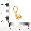 925 Sterling Silver Letter Charms with Jump Rings STER-R008-01G-W-3