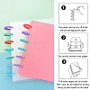 80Pcs 8 Styles Heart Plastic Loose Leaf Ring Round Binder Discs DIY-PH0009-08-3