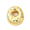 Rack Plating Brass Micro Pave Clear Cubic Zirconia Perdants KK-C067-11G-O-1