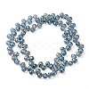 Electroplate Glass Beads Strands EGLA-D030-17L-2