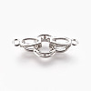 Brass Micro Pave Cubic Zirconia Fold Over Clasps KK-P164-12P-2