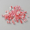 Bicone Center Dyed Transparent Glass Beads GLAA-WH0055-38E-1