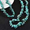 Synthetic Turquoise Chips Beaded Necklace NJEW-FZ00004-02-5
