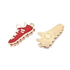 Rack Plating Alloy Enamel Pendants ENAM-N056-387KCG-03-2