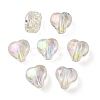 UV Plating Rainbow Iridescent Acrylic Beads OACR-F004-05G-1
