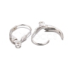 925 Sterling Silver Leverback Hoop Earring Findings STER-A002-181-3