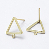 Brass Stud Earring Findings KK-F728-29G-NF-2