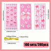 100Pcs OPP Cellophane Bowknot Printed Candy Gift Storage Bags ABAG-SP0001-54-2