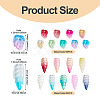 120Pcs 2 Styles Autumn Theme Two-Tone Transparent Glass Charms EGLA-TA0013-49-4
