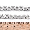 Brass Micro Pave Clear Cubic Zirconia Multi Heart Connector Charms KK-B125-05P-3