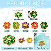 200Pcs 5 Colors Alloy Enamel Bead Caps FIND-TA0008-37-4